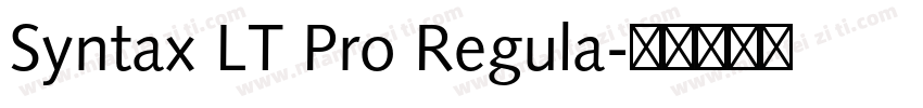 Syntax LT Pro Regula字体转换
